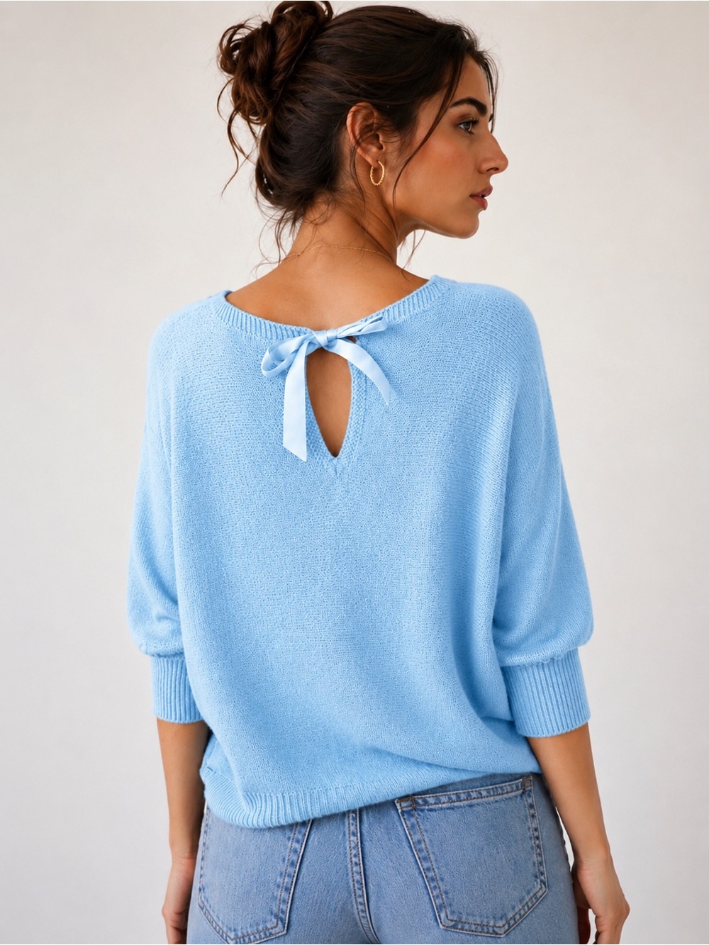 IT78. From Italy 🇮🇹 Ribbon-Back Knit Sweater in many colors